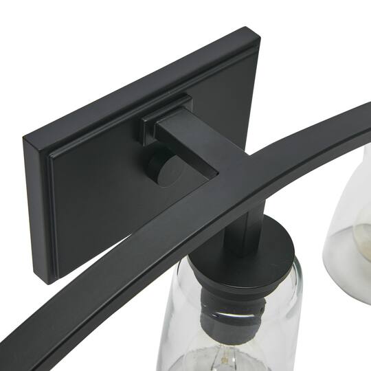 Hello Honey® Robert Stevenson Lighting Laguna Metal & Clear Glass 3-Light Vanity